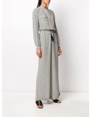 tassel-detail striped jumpsuit