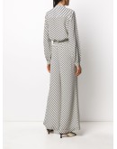 tassel-detail striped jumpsuit