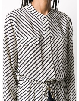 tassel-detail striped jumpsuit