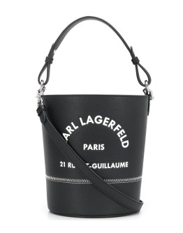 Address print bucket bag