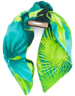 leaf print hair accessory