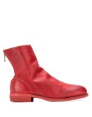 grained-effect ankle boots