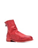 grained-effect ankle boots