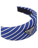 striped logo plaque hair band