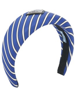 striped logo plaque hair band
