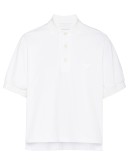 oversized knitted polo shirt