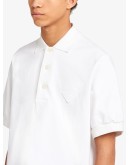 oversized knitted polo shirt