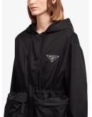 oversized drawstring zipped jacket