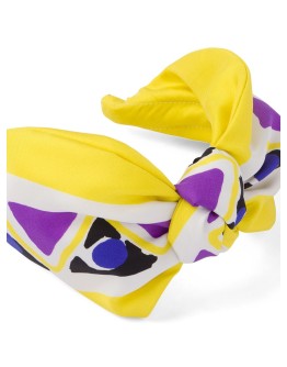 picturesque printed silk headband