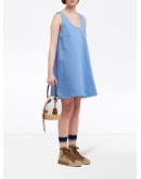 Small logo plaque wicker bucket bag
