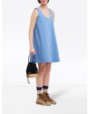 logo plaque wicker bucket bag