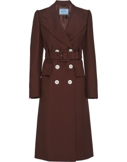 double-breasted belted coat