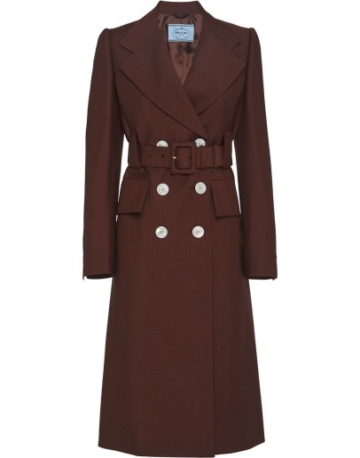 double-breasted belted coat