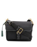 logo patch satchel bag