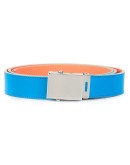 colour block buckled belt