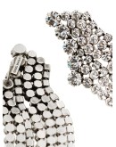 silver-tone fringed crystal earrings