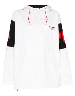 logo-appliqued sports jacket