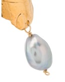 24kt gold-plated sterling silver pearl earrings