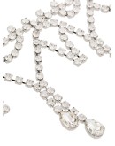 silver-tone crystal-embellished choker
