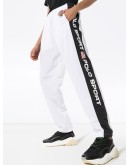 sport logo tape trackpants