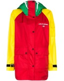 colour block logo jacket 