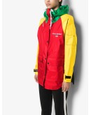 colour block logo jacket 