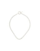 silver-tone crystal-embellished necklace