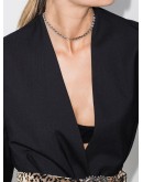 silver-tone crystal-embellished necklace