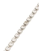 silver-tone crystal-embellished necklace