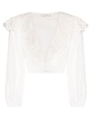  Bellitude ruffled cropped blouse