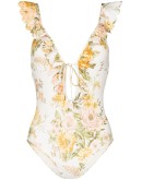 Amelie ruffle-neck swimsuit