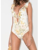 Amelie ruffle-neck swimsuit