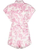 floral print tie-waist playsuit