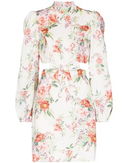 Bellitude floral-print cutout mini dress