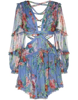 Bellitude cutout floral-print dress