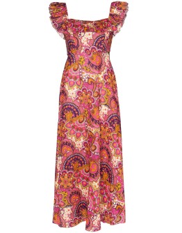 Fiesta paisley-print midi dress