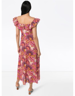 Fiesta paisley-print midi dress