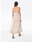 Empire polka-dot maxi dress