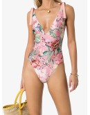 floral-print swimsuit
