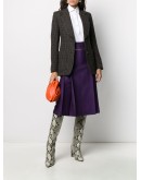 single breasted houndstooth jacket