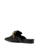 Chelsea chain strap mules