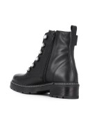 chain lace ankle boots