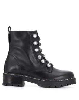 chain lace ankle boots