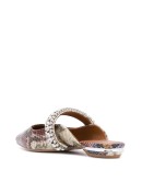 Princely snakeskin print mules