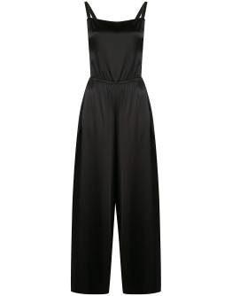 wide-leg silk jumpsuit