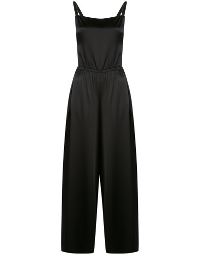 wide-leg silk jumpsuit