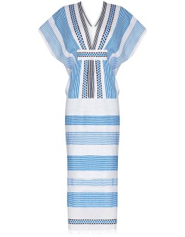 Mizan stripe-pattern midi dress