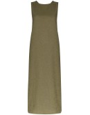 wrap-effect midi dress