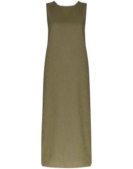 wrap-effect midi dress