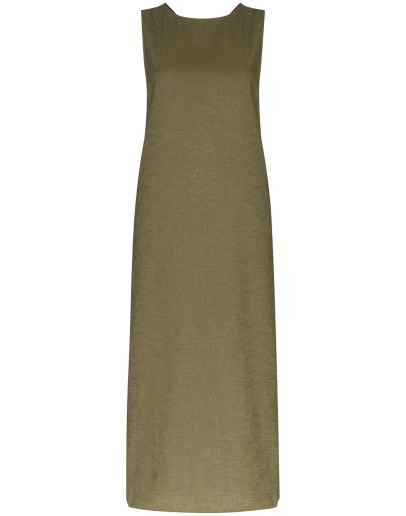 wrap-effect midi dress